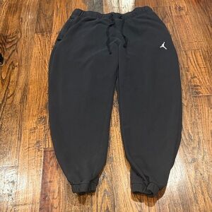 Jordan Black Sweatpants with White Logo